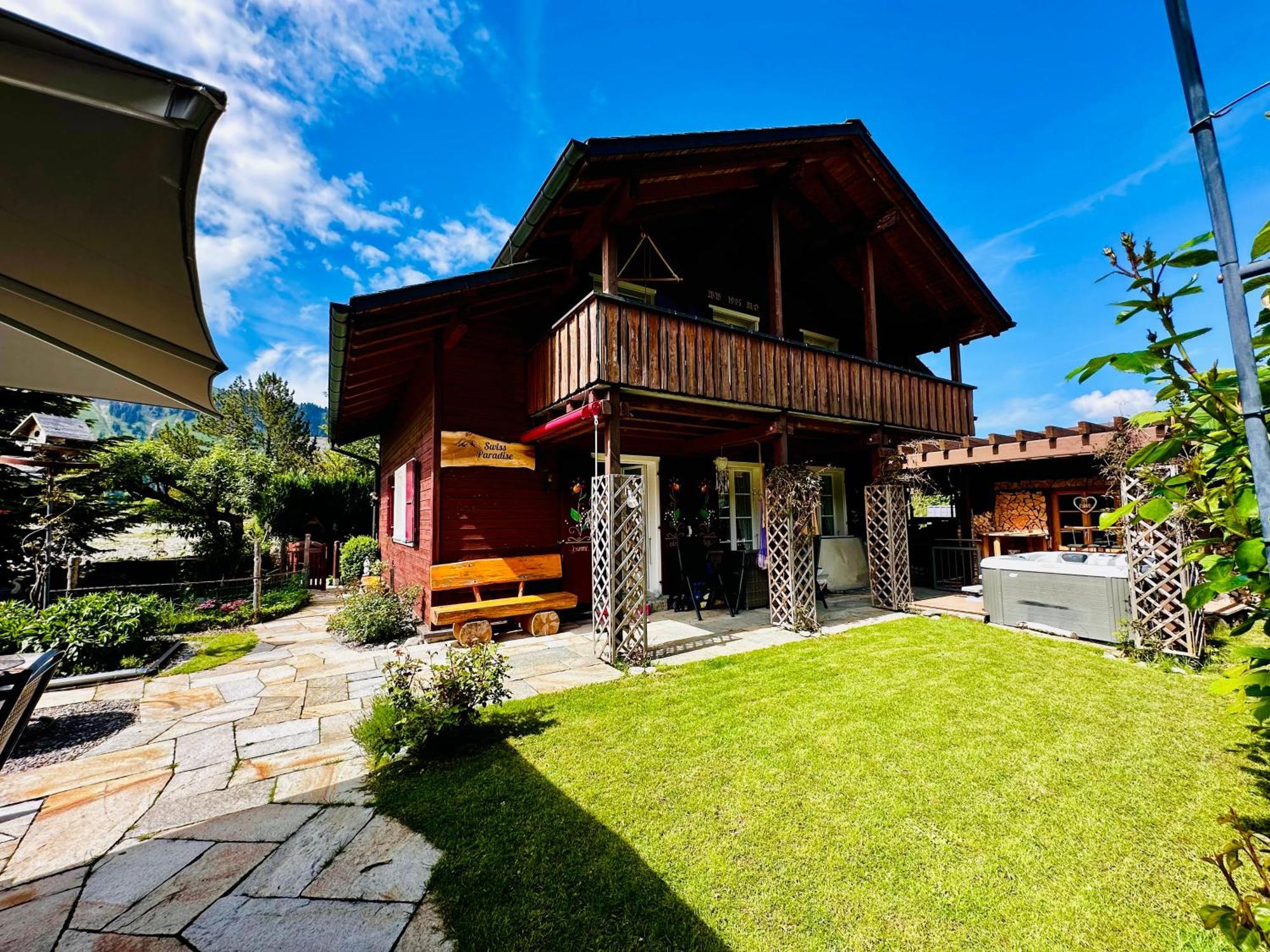 The Swiss Paradise 2 Apartment With Garden, Whirlpool, And Mountain Panorama Wirzweli Εξωτερικό φωτογραφία